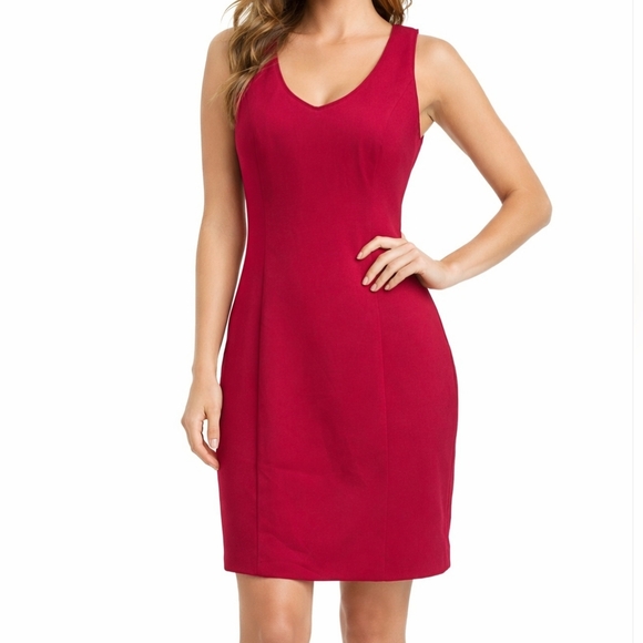 White House Black Market Dresses & Skirts - White House Black Market Magenta Sleeveless Sheath Dress – Size 10